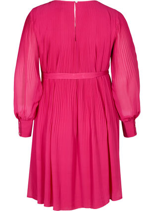 Langermet kjole med plissé, Vivacious, Packshot image number 1