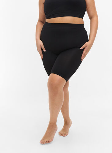 Sømløs sykkelshorts, Black, Model image number 2