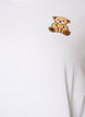 T-skjorte i &oslash;kologisk bomull med teddybj&oslash;rnmotiv, Hvit, Packshot image number 2