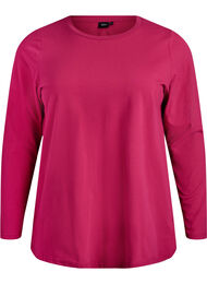 Basis jersey topp med lange ermer, Rosa