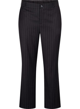 Zizzi Bukser med pinstriper, Black W. Pinstripe, Packshot image number 0