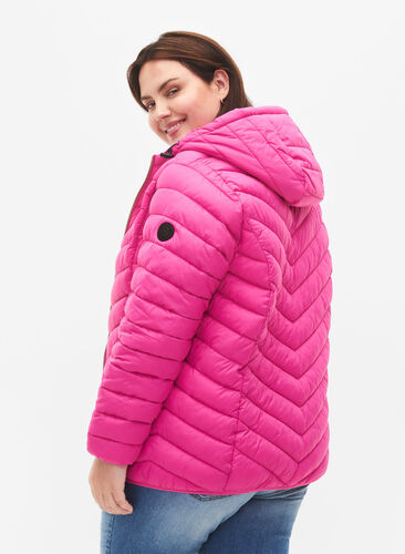 Lettvektsjakke med hette, Rose Violet, Model image number 1