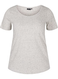 Melert T-skjorte i bomull, Light Grey Melange