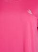 Ensfarget trenings-T-skjorte, Rosa, Packshot image number 2