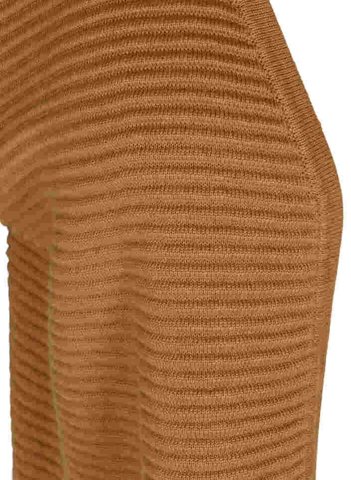 Strikket vest med lommer, Tobacco Brown, Packshot image number 3