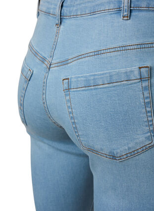 Ellen bootcut jeans med høyt liv, Ex Lgt Blue, Packshot image number 3