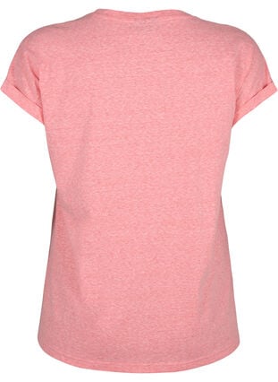 Melert T-skjorte med korte ermer, Living Coral Mel., Packshot image number 1
