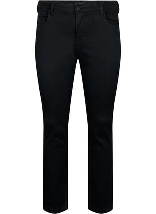 Zizzi Slim fit Emily jeans med normal midje, Black, Packshot image number 0