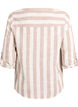 Bluse i bomull med V-hals, Beige, Packshot image number 1