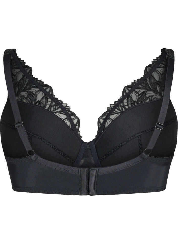 Vattert blonde-BH med spiler, Black, Packshot