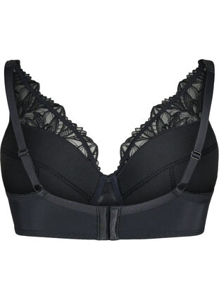 Zizzi Vattert blonde-BH med spiler, Svart, Packshot image number 1