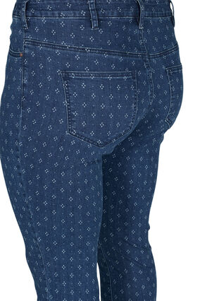 Super slim Amy jeans med mønster, Dark blue, Packshot image number 3