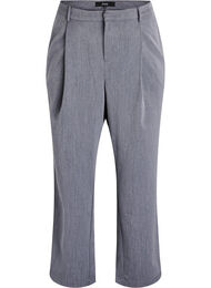 Høytlivs dressebukser med rette ben, Dark Grey Mélange