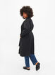 Lang trenchcoat med belte, Black, Model image number 1
