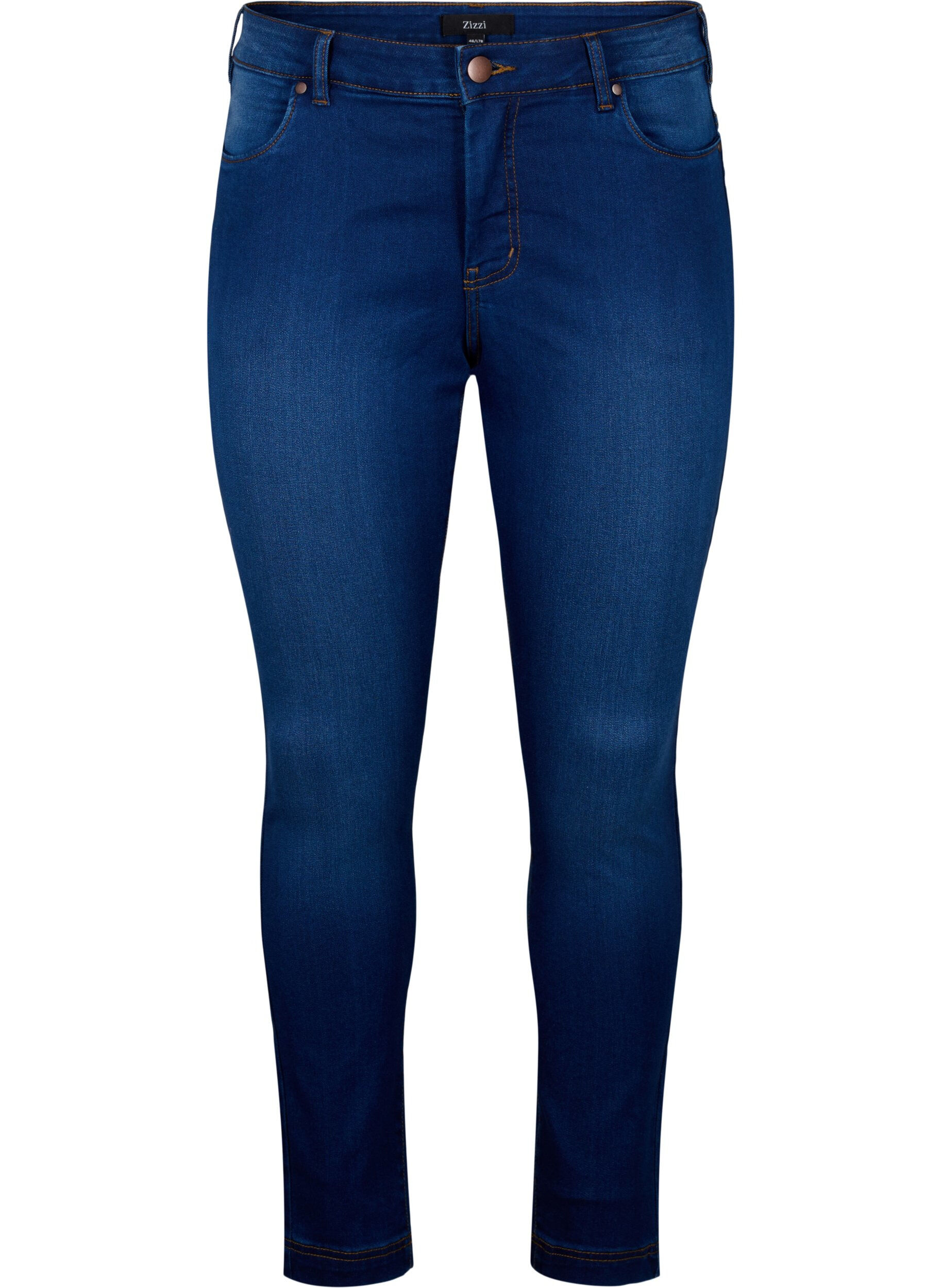 Zizzi Viona jeans med normal midje, Bl&aring;, Packshot image number 0