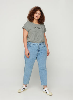 Cropped mom fit Mille jeans med en løs passform, Snow Wash 2, Model image number 0