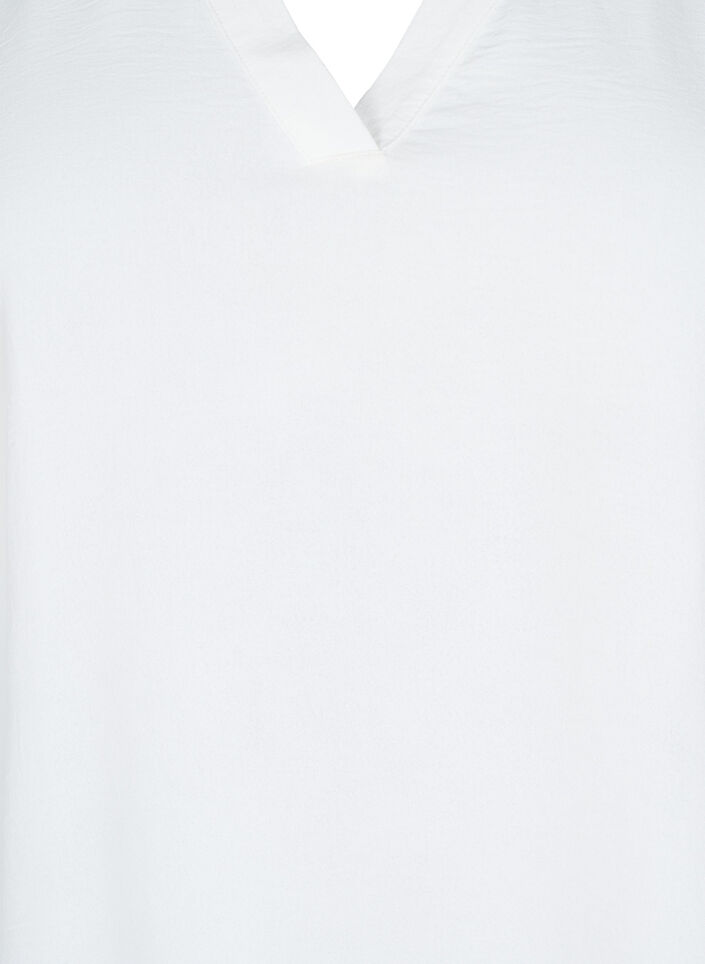 Bluse med 3/4 ermer, Vanilje, Packshot image number 2