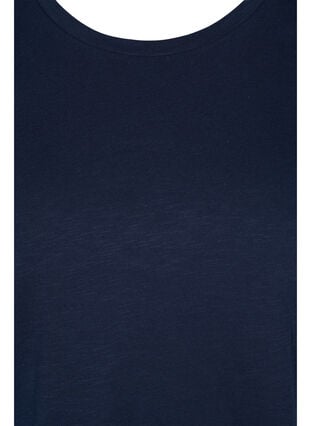 Basis T-skjorter i bomull, 2 stk., Black/Navy Blazer, Packshot image number 3