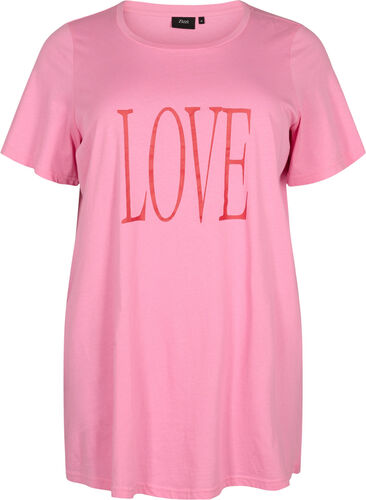 Oversized T-skjorte med trykk, Rosebloom W. Love, Packshot image number 0