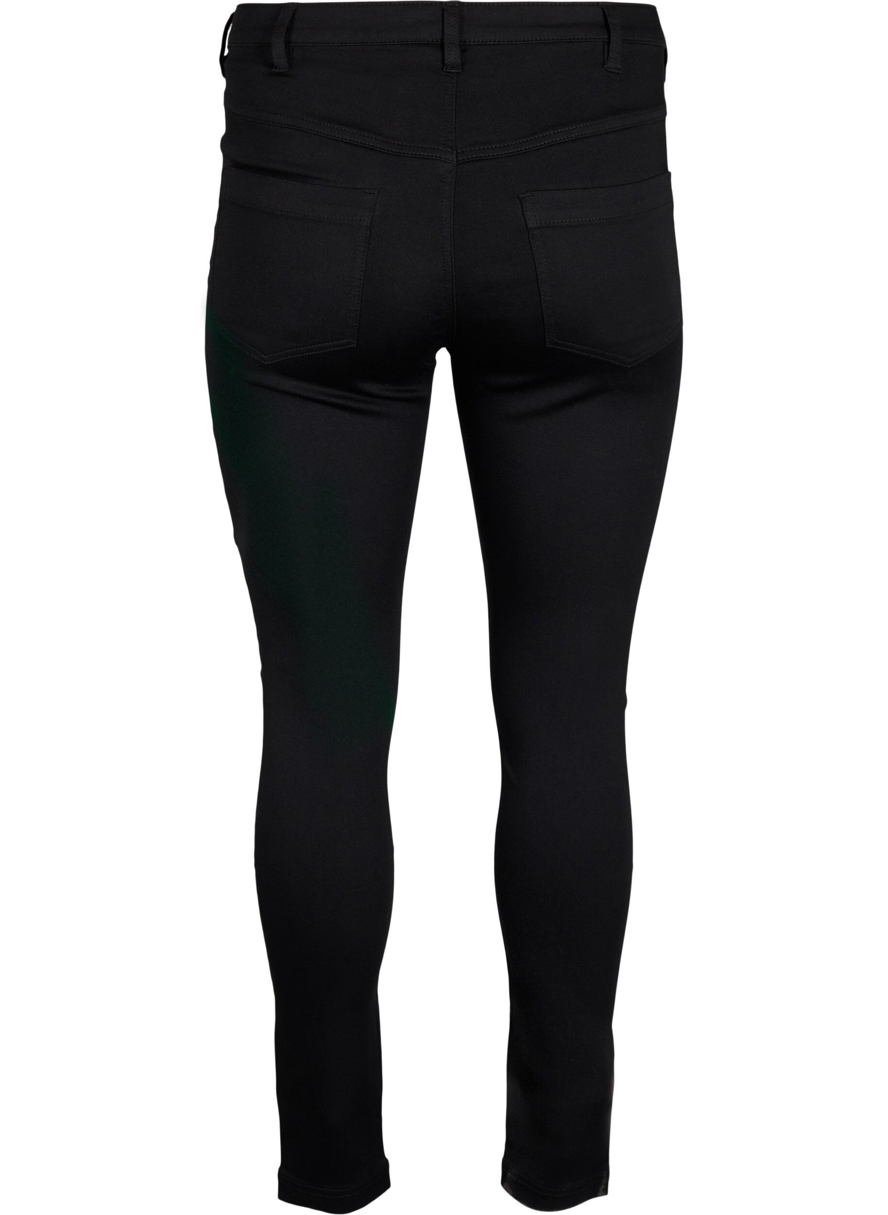 Zizzi Super slim Amy-jeans med broderidetaljer, Black, Packshot image number 1