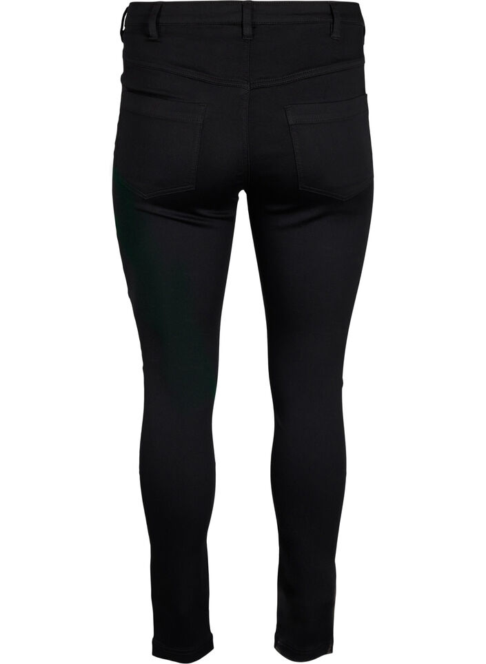 Super slim Amy-jeans med broderidetaljer, Black, Packshot image number 1