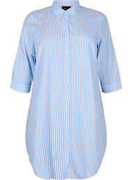 Lang, stripete skjorte med trekvartlange ermer, D.R.Blue Wh.Stripe
