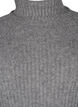 Lang strikket kjole med høy hals, Medium Grey Mel., Packshot image number 2