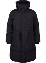 Pufferjakke med justerbar midje, Black