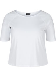 T-skjort ei bomull med 2/4-ermer, White