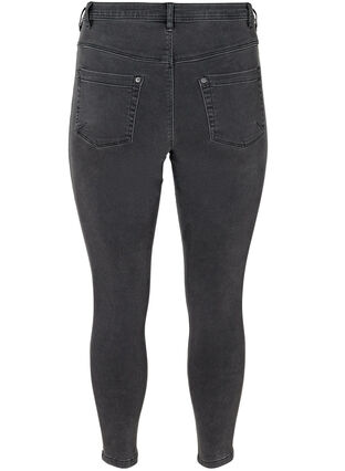 Zizzi Cropped Amy jeans med glidelåsdetaljer, Grå, Packshot image number 1