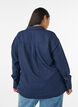 Loose fit skjorte med V-hals, Bl&aring;, Model image number 2