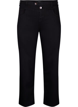 Regular fit Gemma jeans med høyt liv, Black, Packshot image number 0