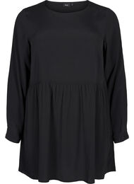 Langermet tunika med skjæring, Black