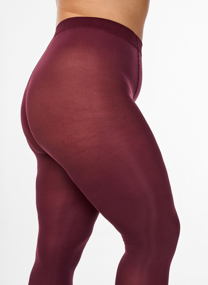 100 denier str&oslash;mpebukser, R&oslash;d, Packshot image number 2