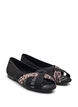 Wide fit - Spisse ballerinaflats, Svart, Packshot image number 1
