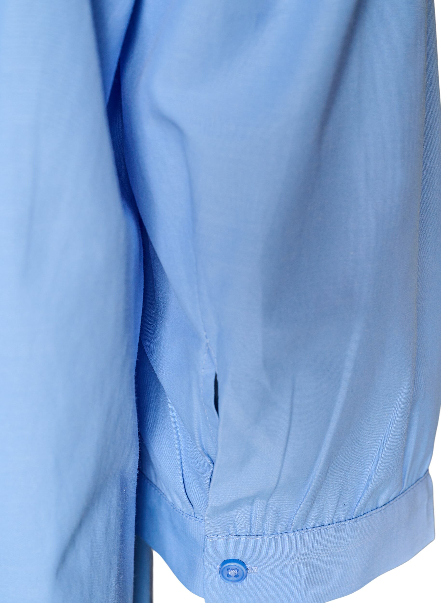ZizziBluse med smock og 3/4 ermer, Bl&aring;, Packshot image number 3