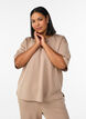 Loose fit T-skjorte med halve ermer, Beige, Model image number 0