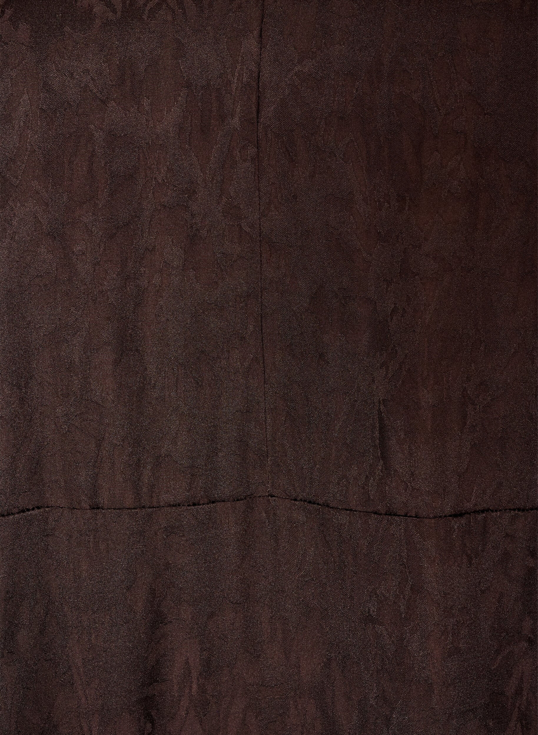 ZizziMidiskj&oslash;rt jacquard kjole med paisleym&oslash;nster og flaggermus ermer, Brun, Packshot image number 2