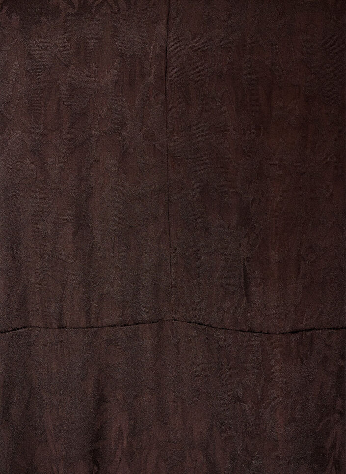 Midiskj&oslash;rt jacquard kjole med paisleym&oslash;nster og flaggermus ermer, Brun, Packshot image number 2