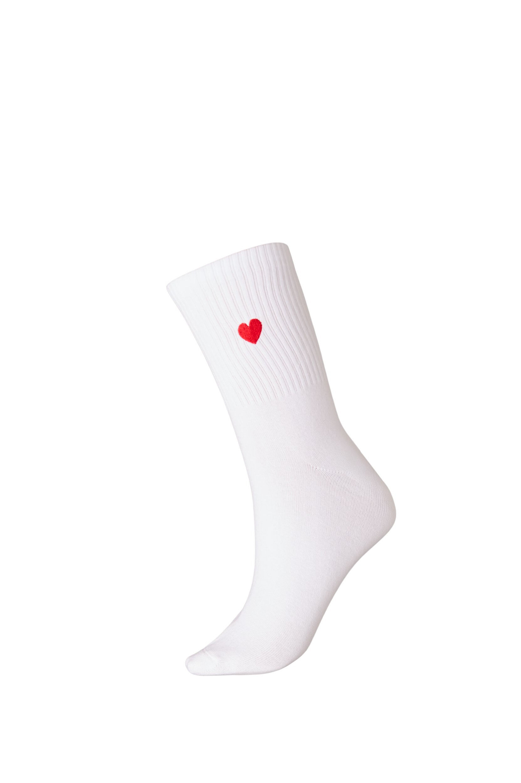 ZizziBomullssokker med m&oslash;nster, Hvit, Packshot image number 0