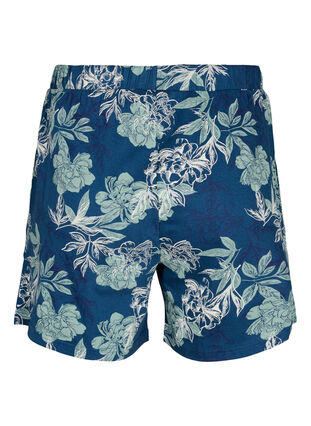 Løs pysjamas shorts med mønster, Insignia Blue AOP, Packshot image number 1