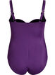 Polstret badedrakt med drapering, Lilla, Packshot image number 1