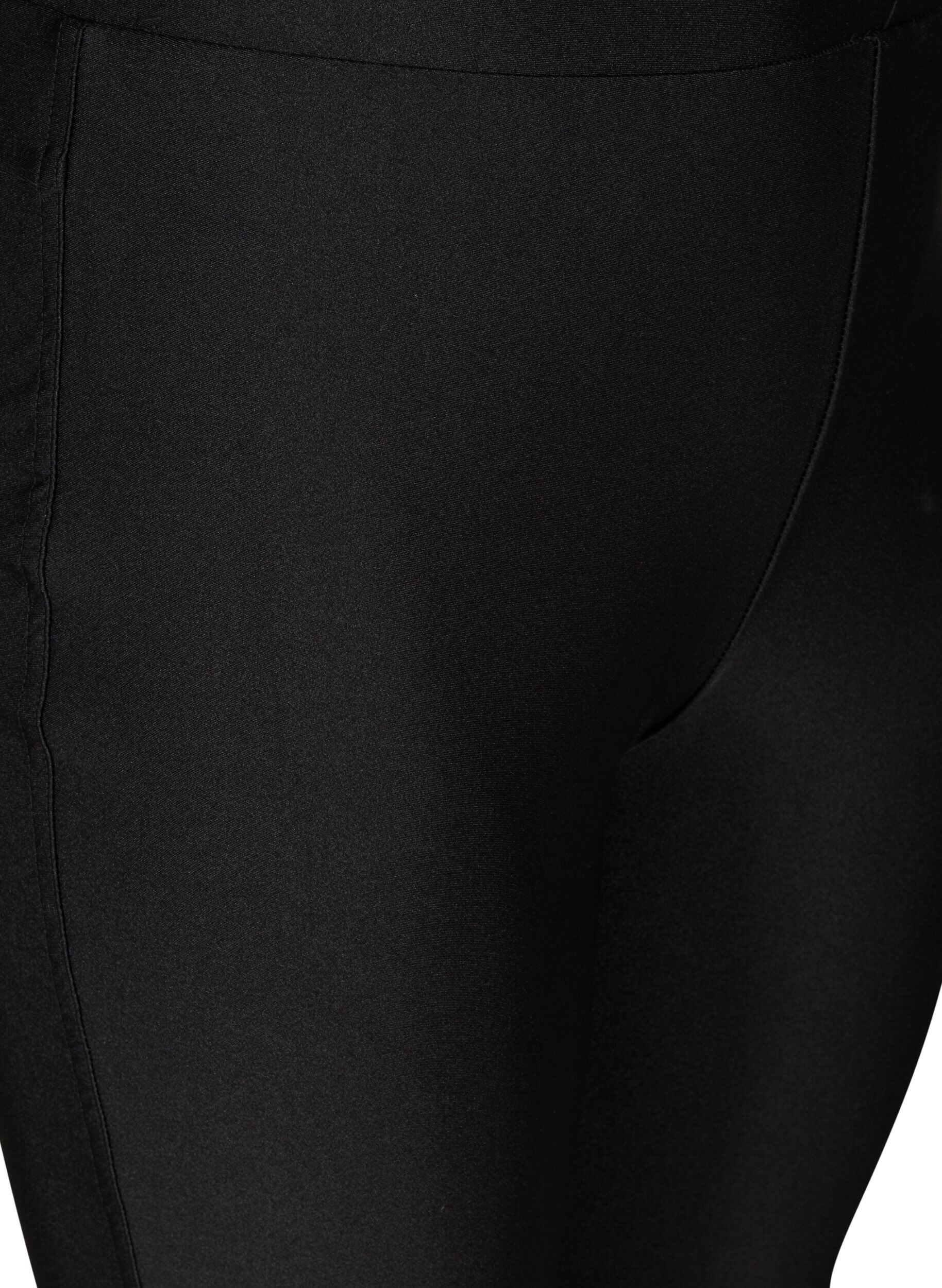 Zizzi Skinnende leggings med 7/8-lengde og baklommer, Black, Packshot image number 2