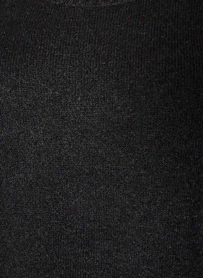 Loose fit genser med rund hals, Svart, Packshot image number 2