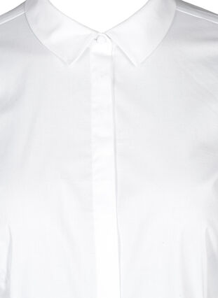Langermet skjorte i bomull, Bright White, Packshot image number 2