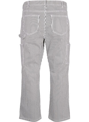 Zizzi Stripete cargojeans med rett passform, Black White Stripe, Packshot image number 1