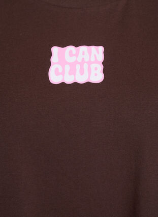 Zizzi Sporty t-skjorte i økologisk bomull, Brun, Packshot image number 2