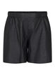 L&oslash;se shorts i imitert skinn, Black, Packshot image number 0