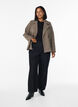 Kort blazer med dobbeltradede knapper, Brun, Model image number 1