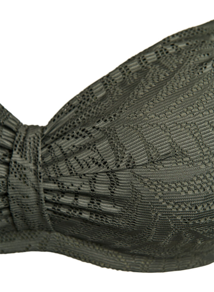 Bikinitopp med strukturert mesh og avtagbare innlegg, Gr&oslash;nn, Packshot image number 2